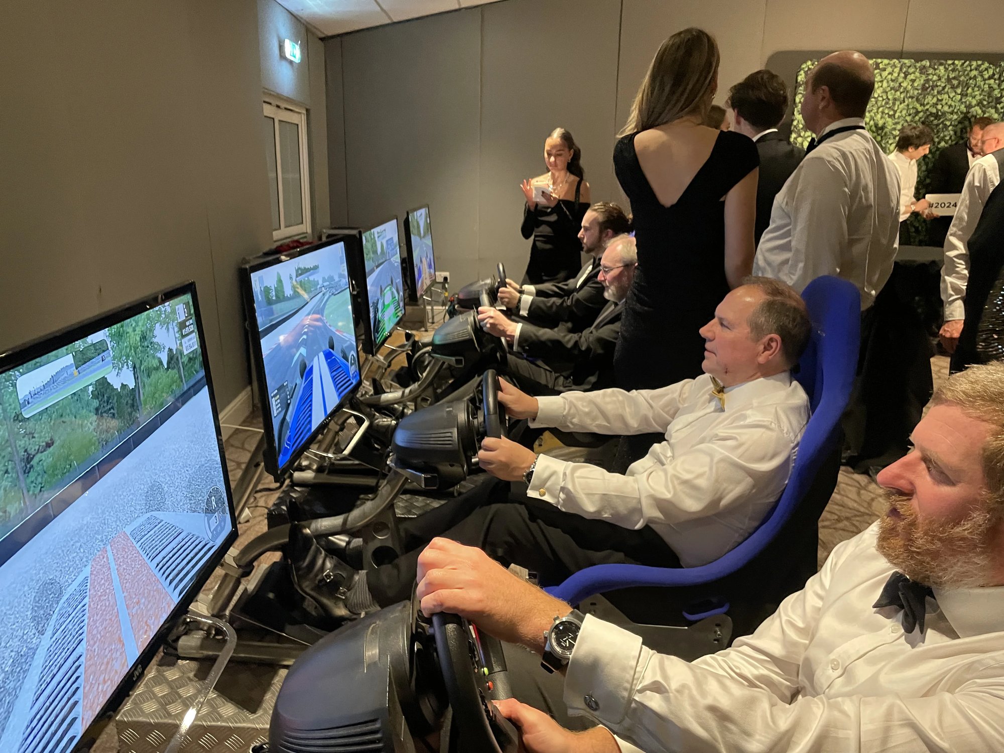 Vision Racer motorsport simulators set up for head-to-head racing